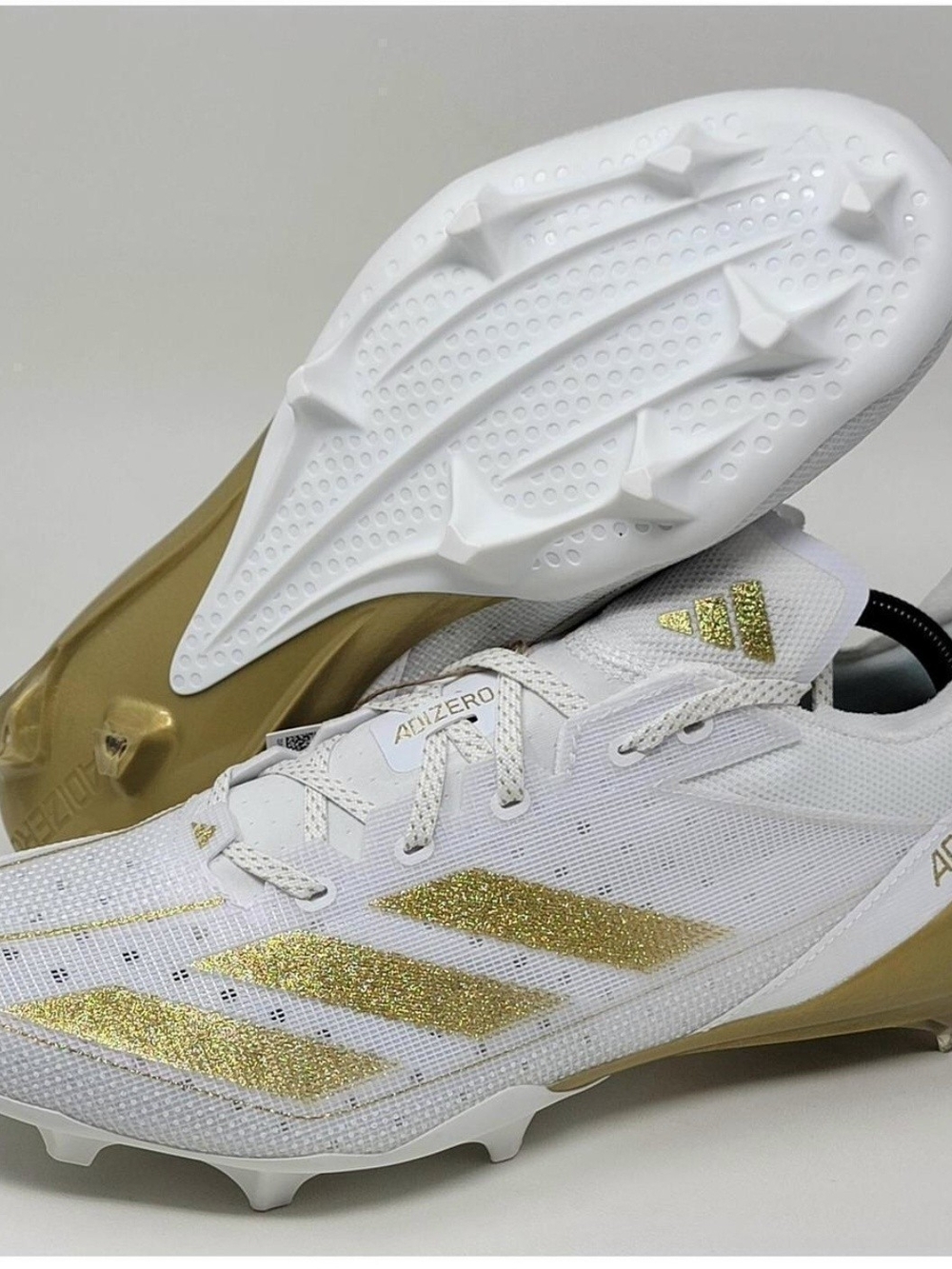 Adidas Men’s White & Gold Alizero Cleats